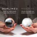Berlinzo Premium Clear Ice Ball Maker Mold - 8 Large 2.4" Crystal Clear Ice Balls for Whiskey, Cocktails & Bourbon - Easy-to-Remove Mold for Ice Spheres - XL Storage Bag Included (Non-Electric), 3.8 X 5.3 X 5.8 Inches