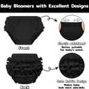 Olreco Baby Bloomers Diaper Covers for Girls Ruffle Bloomers for Toddler Girls Diaper Cover Baby Girl Shorts Infant Underwear, 6-12 Months