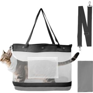 Dog Purse Carrier for Small Dogs - Pet Carrier for Cat, Soft Sided Dog Carrier for Small Animals,Collapsible Breathable Lightweight Pet Carrier Sling for Outing Travel Vet-Gray