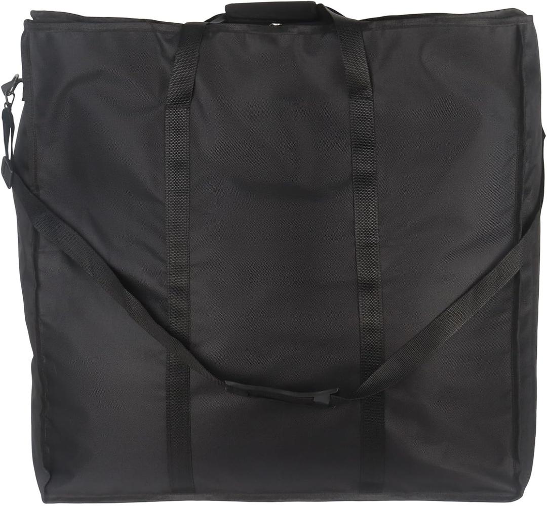 Klmnop Foam Floor Tiles Bag for Carrying Interlocking EVA Foam Mats, Portable Storage & Transport Case for Trade Show Exercise Play Areas, 24x24x12 Inches(Black)
