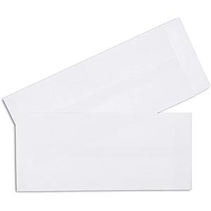 Juvale #14 Business Mailing Envelopes - 11.5 x 5 in, 50 Count, White, 120gsm Paper - Mailers for Cash Envelopes & Policy Documents