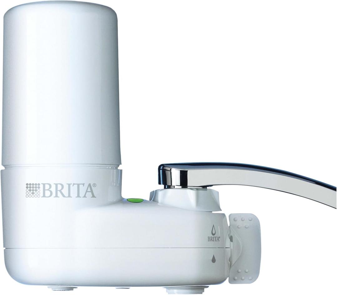Brita Faucet Mount Water Filtration System, BPA-Free Faucet Water Purifier, Reduces 99% of Lead, Lasts Four Months or 100 Gallons, Kitchen Accessories