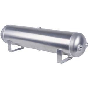 5 Gallon (18 Liter) 6 Ports Compressed air Storage Tank air Ride Receiver Tank for Air Ride Suspension Car Train Truck Horn Silver