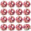 Geosar 16 Bundles Artificial Peonies Flowers Fake Silk Peony Bouquet Faux Peonies Flowers Bulk for Decoration Vase Floral Arrangements Wedding Party Table (Pink Lavender)