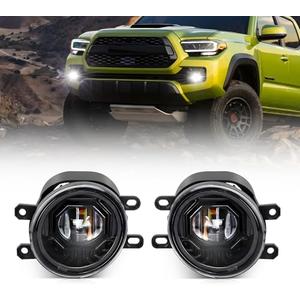 OPP ULITE Tacoma Led Fog Lights for Tacoma 2016-2022, 2014-2022 4Runner, 2014-2019 Tundra, 2007-2014 Camry, 6500K 60W Plug N Play 4.5inch Waterproof Driving Fog Lights Assembly Kit,