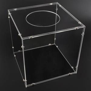 SHUMEI Clear Acrylic Multi-Functional Box - Raffle, Suggestion, Ballot, Tip, Donation Box - for Parties, Events, Fundraisers, Promotions, Ticket Drop, Offices, Stores
