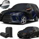 Car Cover for Lexus RX350/350 F Sport/350L/450h/RX 450hL/450h F Sport/350h/450h+,Thickened Cover for Lexus 2010-2015,Custom Fit Snow Hail Dust Sun Protection SUV Cover,Winter Outdoor Cover&Door Zipper