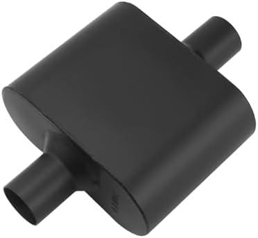 Piclafe Universal Mufflers Single Chamber 2" Inlet 2" Outlet 13" Overall Length, Aluminized Steel Performance Muffler for Cars, Trucks (Black)