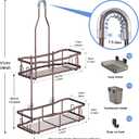 Aitatty Hanging Shower Caddy Bathroom Organizer: Rustproof Shower Shelf Racks Over Shower Head - No Drilling Inside Bath Shower Rack Shelves Over Showerhead for Shampoo with Soap Holder Bronze