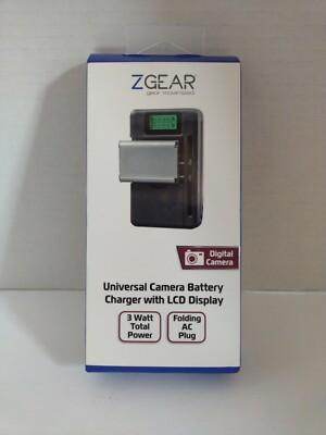 ZGEAR - Universal Camera Battery Charger W/LCD Charge Display