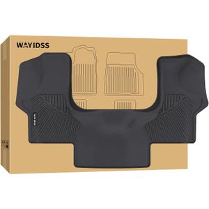 Floor Mats for 2015-2025 2026 Chevrolet Express & GMC Savana 1500/2500/3500,TPE All Weather Protection Chevy Express Front Row mat, Black mat Accessories