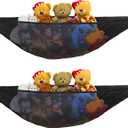 Simple Houseware 2 Pack Stuffed Animal Hammock, Corner Hanging Toy Storage, Black 