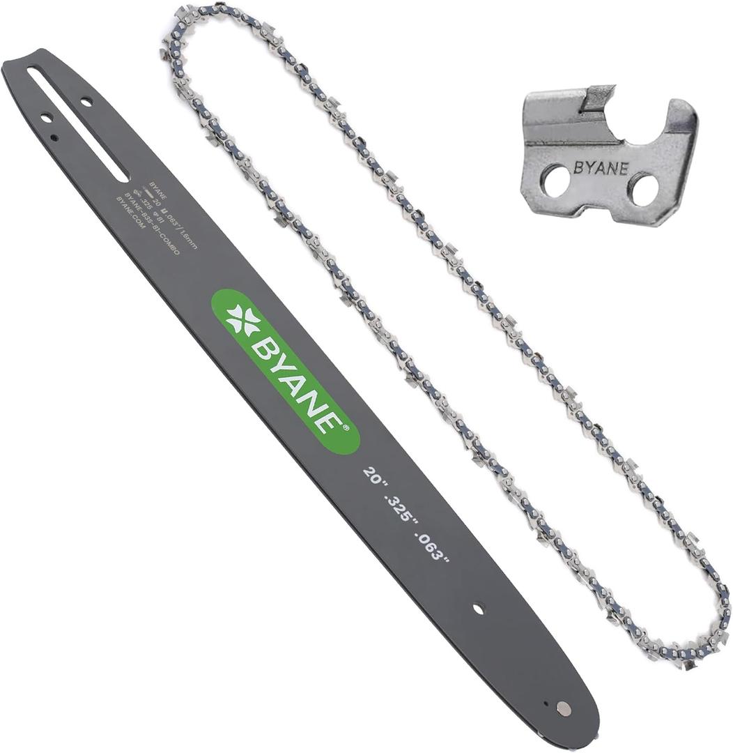 20-Inch Carbide Chainsaw Bar and Chain Combo for Stihl, .325" Pitch, .063" Gauge, 81 Drive Links, Fits Stihl MS290 MS271 MS291 029 026 039