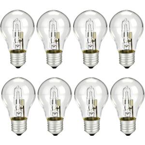 8-Pack 043168787963 & 78796 Replacement Halogen Light Bulbs, 43W A19 E26 Base, 120V, 60W Equivalent Clear Bulbs for Table Lamps, Ceiling Fixtures & Enclosed Lighting