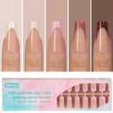 Misssix French Gel Nail Tips, 150Pcs French Tip Press on Nails Long Square, No Need to File Tips Pre-lasting, Fake Nails for Nail Art DIY 15 Sizes