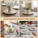 10 Pack Wood Centerpieces for Tables Natural Round Wood Slices for Rustic Wedding Decor and Table Decorations Unfinished Wooden Rounds (910 inch)