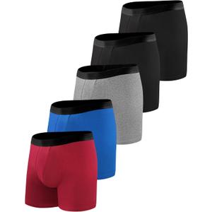 Incontinence Underwear for Men 150ML Absorbent Washable Reusable Heavy Flow Bladder Cotton Leak Proof Protective Boxer Briefs 5 Pack (Multicolor03, XXX-Large)