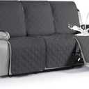 VANSOFY Waterproof Recliner Couch Covers, Sofa Covers 1-Piece Washable Reclining Sofa Cover Non-Slip Furniture Protector with Elastic Straps Pocket for Dogs, Pets(Charcoal Gray,3 Seater)