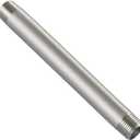 Beduan Stainless Steel Pipe Fitting, 1/2" NPT x 1/2" NPT Male Threaded, 24" Length Pipe Nipple