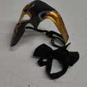 IncreDecor Masquerade Mask for Men Phantom of The Opera Half Face Mask with Bowtie, Venetian Masks for Halloween Party (Black+gold)
