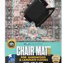 Office Chair Mat for Hardwood Floor -Heavy-Duty Floor Mat for Office Chair - Scratch-Resistant and Non-Slip Computer Chair Mat, Wood and Tile Protection for Office & Home, Brown 48" x 60"