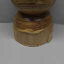 Hourglass Shape Wooden Side Table, Hand Carved Rustic Stump End Table, Natural Round Coffee Table, Indoor Outdoor Wood Stump Stool(Color:Log Color)
