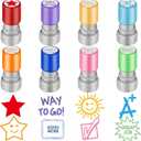 Leinuosen 8 Packs Teacher Stamps Self Inking Grading Motivational Encouraging Stamp for Teachers Appreciation Gift Classroom Homework Test Students Behavior Reward Signature 