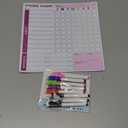 Bright Colorful Sticky Note Chore Chart / 16.25" x 11" Repositionable Fill-in Planner / 52 Repositionable Kids Weekly Task Lists/Made in The USA