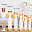 Long Cat Plush Body Pillow  Cute Brown Cat Plushies Soft Stuffed Animal, Extra-Long Cuddle Pillow, Gift for Kids & Girls 20" (19.6 inches)