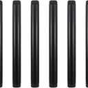 GeilSpace 6 Pack 3/4"  10" Pre-Cut Black Metal Pipe, Industrial Steel Fits Standard Three Quarters Inch Threaded Pipes and Fittings - Vintage DIY Industrial Shelving (3/4"  10", Black)