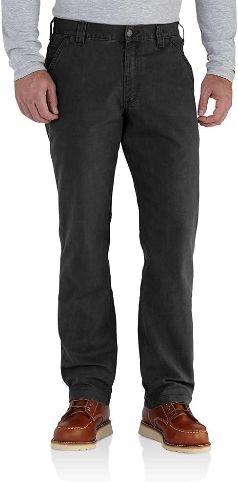 Carhartt Men's 102291 Rugged Flex Rigby Relaxed Fit Pant (46W x 32L Big Tall, Black)
