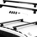 2 x 2 PCS Roof Rack Cross Bars Compatible with 2011-2021 Grand Cherokee (with Grooved Side Rails), 150LBS Capacity, Lockable Heavy Duty Aluminum Cross Bar for Canoe Kayak Bicycle Skis