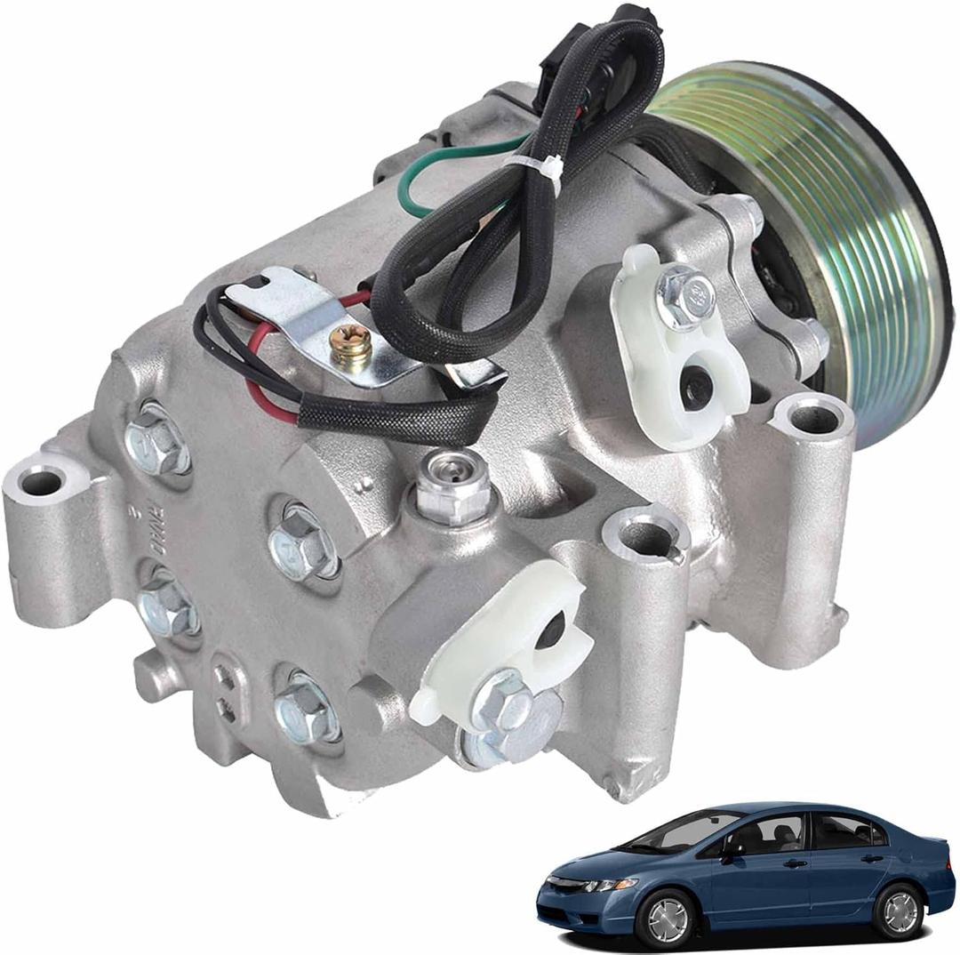 munirater AC Compressor w/Clutch Replacement for 2006-2011 Civic 1.8L 38810RNAA02 38810RNAA01 CO4918AC munirater AC Compressor w/Clutch Replacement for 2006-2011 Civic 1.8L 38810RNAA02 38810RNAA01 CO4918AC