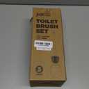 JIGA 3 Pack Toilet Brush and Holder Set, Toilet Bowl Brush with Caddy Bathroom Stiff Bristles Toilet Scrub Brush, White