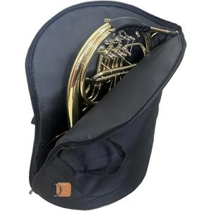 French Horn Carry Bag Case Bags Black Shoulder Storage Portable Waterproof Wear-Resistant for Musical Instrument Backpack (Black, M)