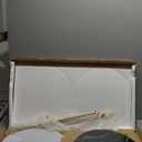 HLR Modern Round Side Table Set of 2, End Table with Marble Effect Top and Gold Metal Frame, Small Side Table for Living Room, Bedroom, Sofa and Couch, Gold Legs, Black Marble top