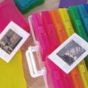 novelinks Transparent 4" x 6" Photo Cases and Clear Craft Keeper with Handle, 16 Inner Photo Organizers & Photo Storage Box, Plastic Photo Storage Containers (Multi-colored)