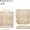 Gepege 4 Inch Small Indoor Succulent Ceramic Planter Pot with Drainage Holes and Saucers for Plants, Birthday for Women Mom (White)