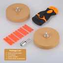 2Pack Rubber Eraser Wheel for Drill, 4Inch Professional Car Sticker Remover Tool with 1 Plastic Scraper & 2 Drill Adapters, Auto Decal Remover Wheel, Rapid Tint Removal Kit for Car Sticker Glue Vinyl