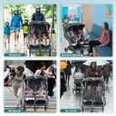 IvyWind Double Stroller Rain Cover, Universal Stroller Cover for Side by Side Baby Stroller, Breathable Weather Shield for All-Weather Protection from Rain/Snow/Dust