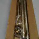 YNL Shower Curtain Rod 34-82 Inches, Non-Slip, Never Rust, No Drill Tension Curtain Rod for Bathroom & Window Stainless Steel Shower Rod, Brushed Gold