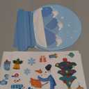 Tinlade 24 Sets Winter Sticker Craft Kits with Crystal Ball Scene Make Your Own Winter Scene with Cute Polar Bear Penguin Snowman Stickers for Classroom DIY Christmas Holiday Party Activities Supplies