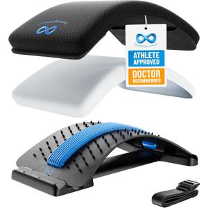 Everlasting Comfort Lumbar Support Board Back Stretcher for Lower Pain Relief - Adjustable Spine Decompression with 88 Acupressure Nodes - Back Cracking Device with Chair Strap for Posture Correction