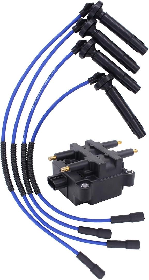 ApplianPar Ignition Coil Pack and Spark Plug Wiring Harness Set for Legacy 1998-2005,Baja 2003-2006,Forester 1999-2004,Impreza 1999-2004,Outback 2000-2005