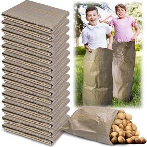 Potato Sack Race Bags,24"x40" Outdoor Lawn Games for adults and kids,large Gunny Sacks Burlap Bags,Suitable for Outdoor Sports Games, Birthday Parties, Outdoor Family Gatherings, Barbecues (10 Pack)