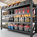 47.2''H Garage Shelving 5000LBS Heavy Duty Garage Storage Shelves Industrial Shelf Unit Easy Assembly 3 Tier Adjustable Metal Shelving Storage Organizer,47.2" H*51.2" W*24" D