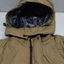 TACVASEN Men's Winter Skiing Jackets Water Resistant Fleece Coats Insulated Thermal Snowboard Jacket Parka Raincoat with Hood (Large, #215 Brown)