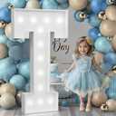 4FT Marquee Letters, Cool Light Up Letters T for Birthday Anniversary Wedding Party Decorations, Big Toy Sign for Decor (DIY Kit)