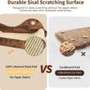 Upgraded Sisal Cat Scratcher Bed28" Cozy Cat Couch Lounger for Indoor Cats, Long Heavy Duty Scratch Pad for Big Cats up to 40lbs, Modern Furniture Protector