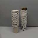 Gueevin 72 Set/ 216 Pcs Christmas Paper Cups Disposable 12 oz Christmas Coffee Cups with Lids and Sleeves Xmas Winter Party Supplies for Hot Chocolate Cocoa Cold Drinks Water Supplies (Bow Style)